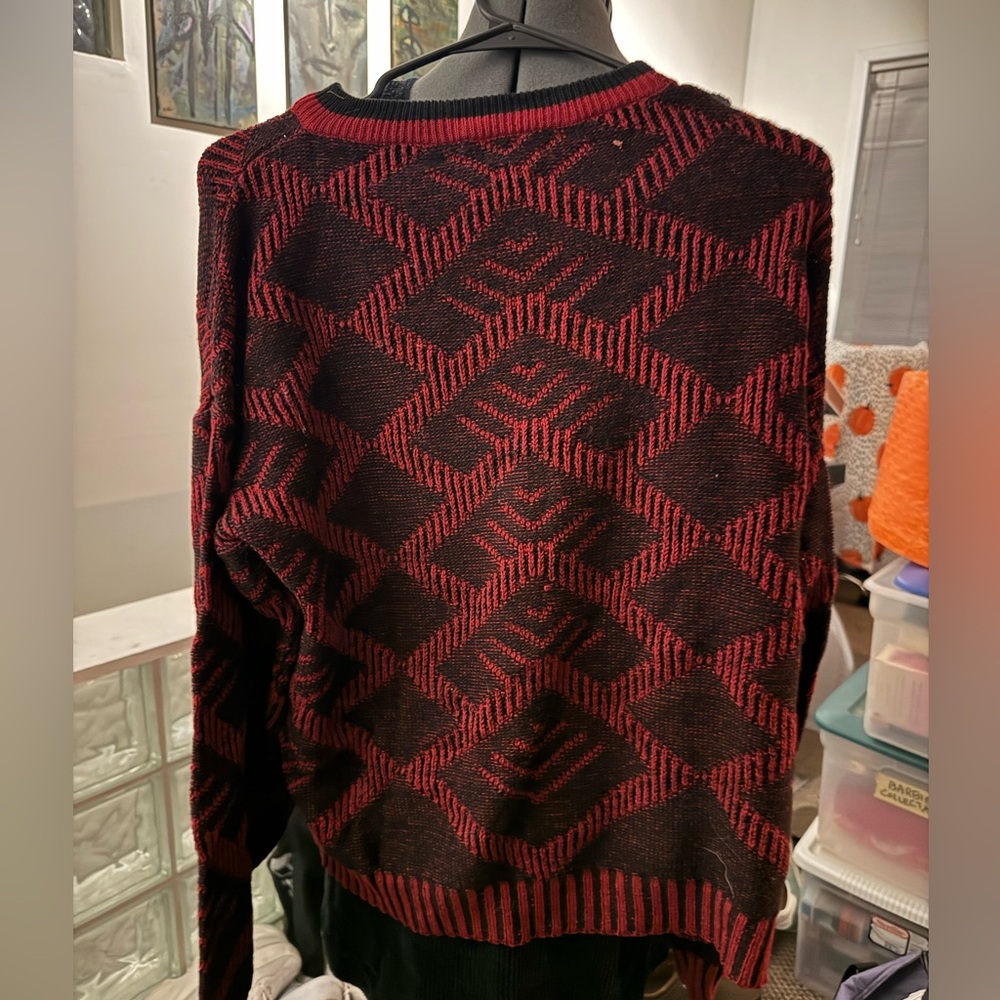 Vintage Italian black and red sweater